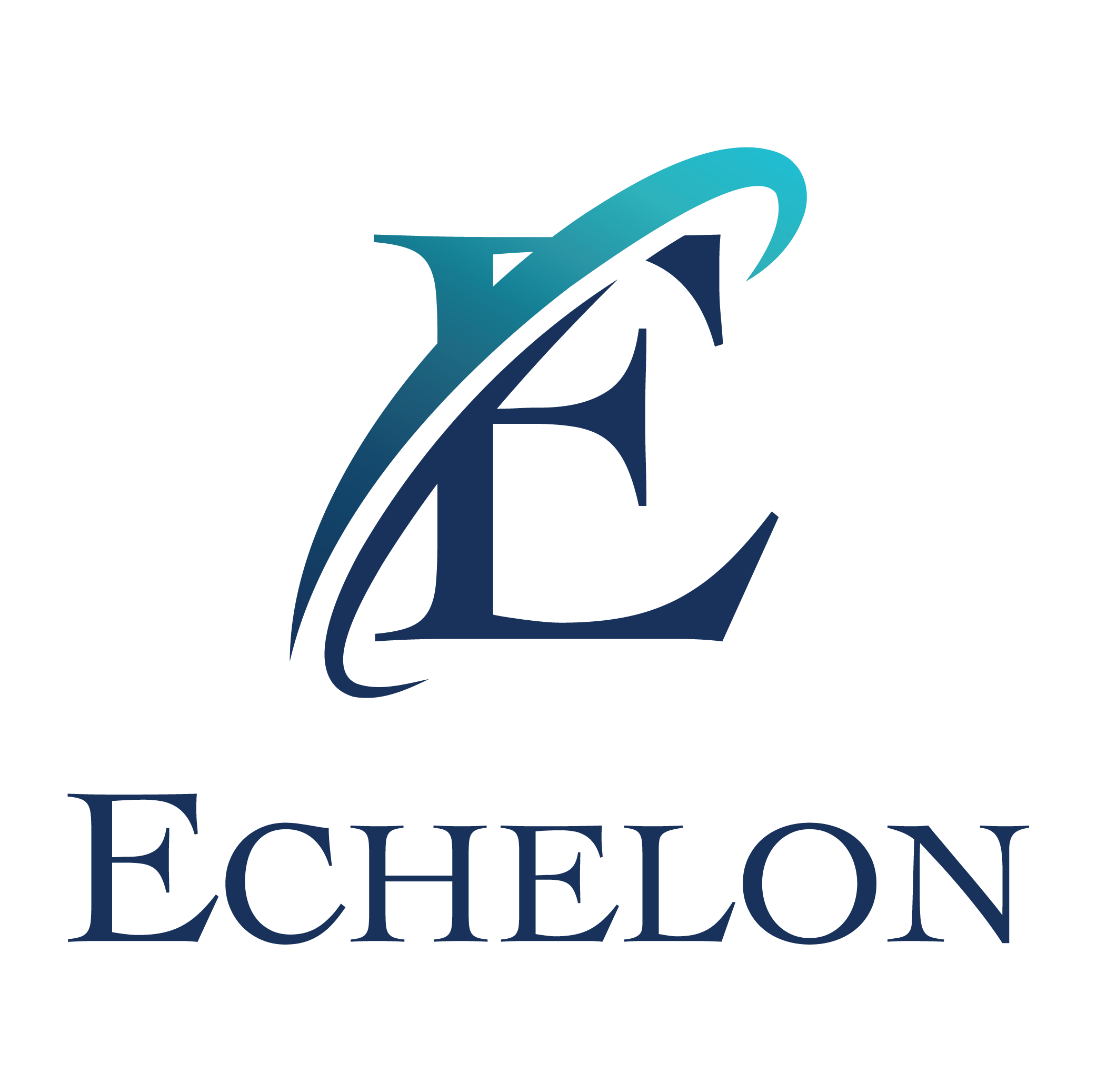 Echelon_Stacked_Color_Square Echelon logo featuring stylized letter "E" and the word "Echelon," representing Bentonville’s premier residential community focused on active living and thoughtful design.